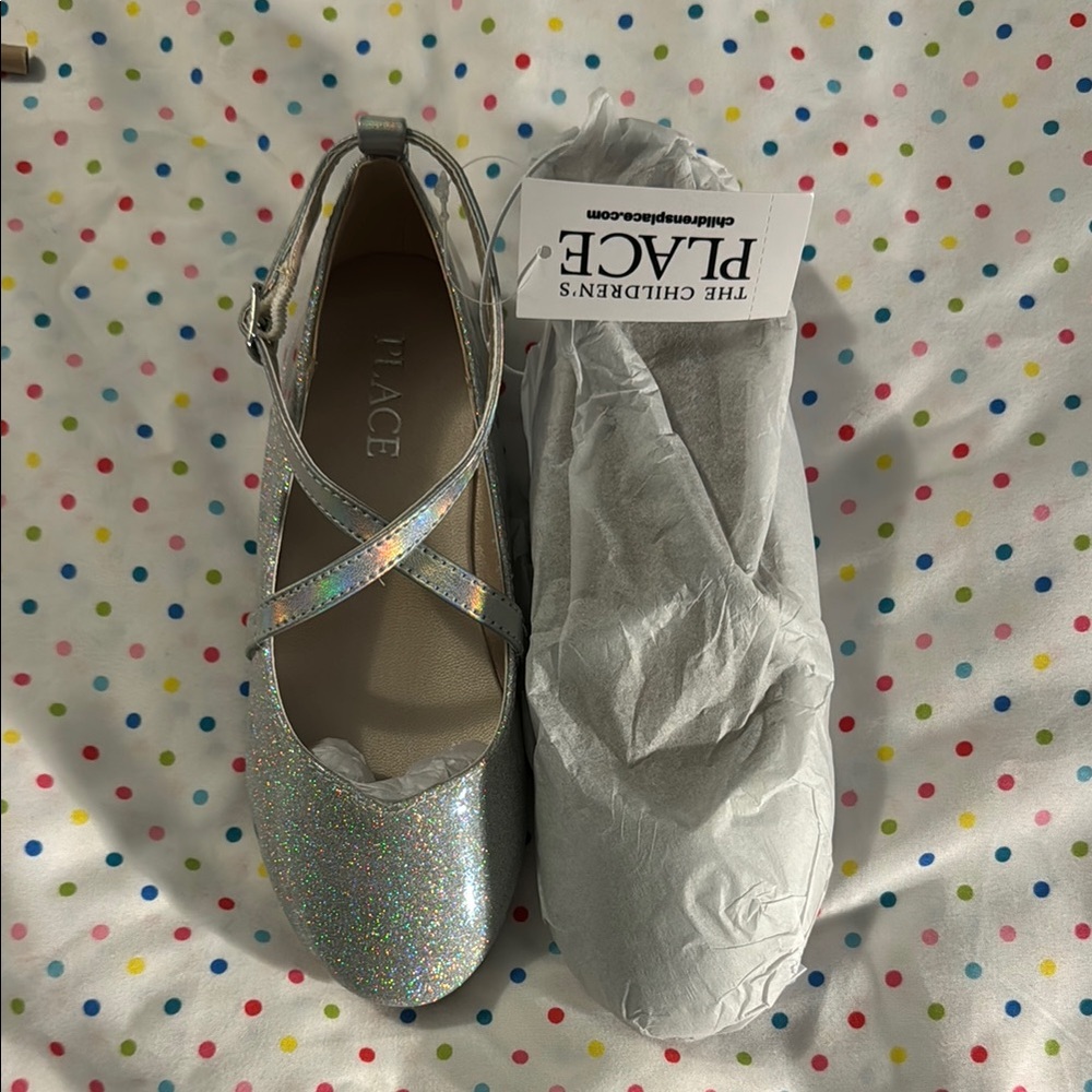 The Children's Place Silver Glitter Kids Shoes